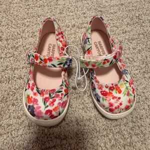 Harper Canyon Girls' Floral Mary Janes - Pink, Red, Green